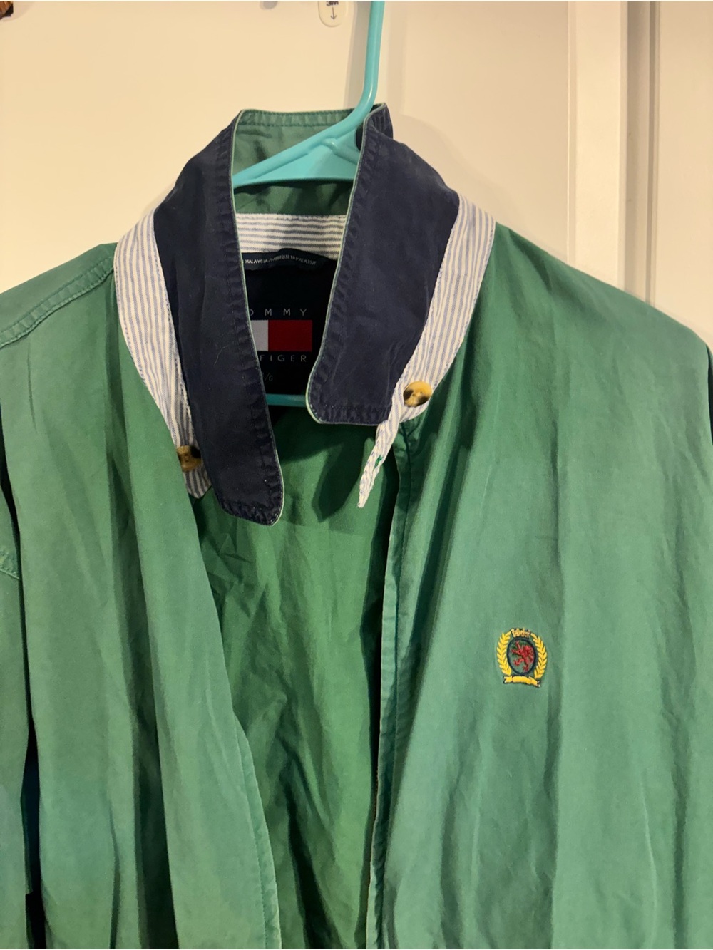 Vintage Tommy Hilfiger Dark Green Zip Front Harrington Jacket - Picture 3 of 5